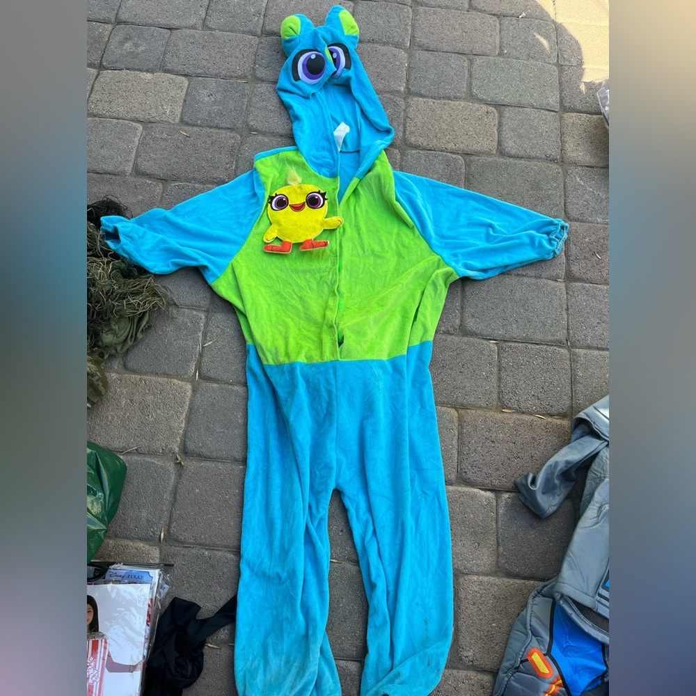 Toy story 4 Bunny costume with Ducky attachment.